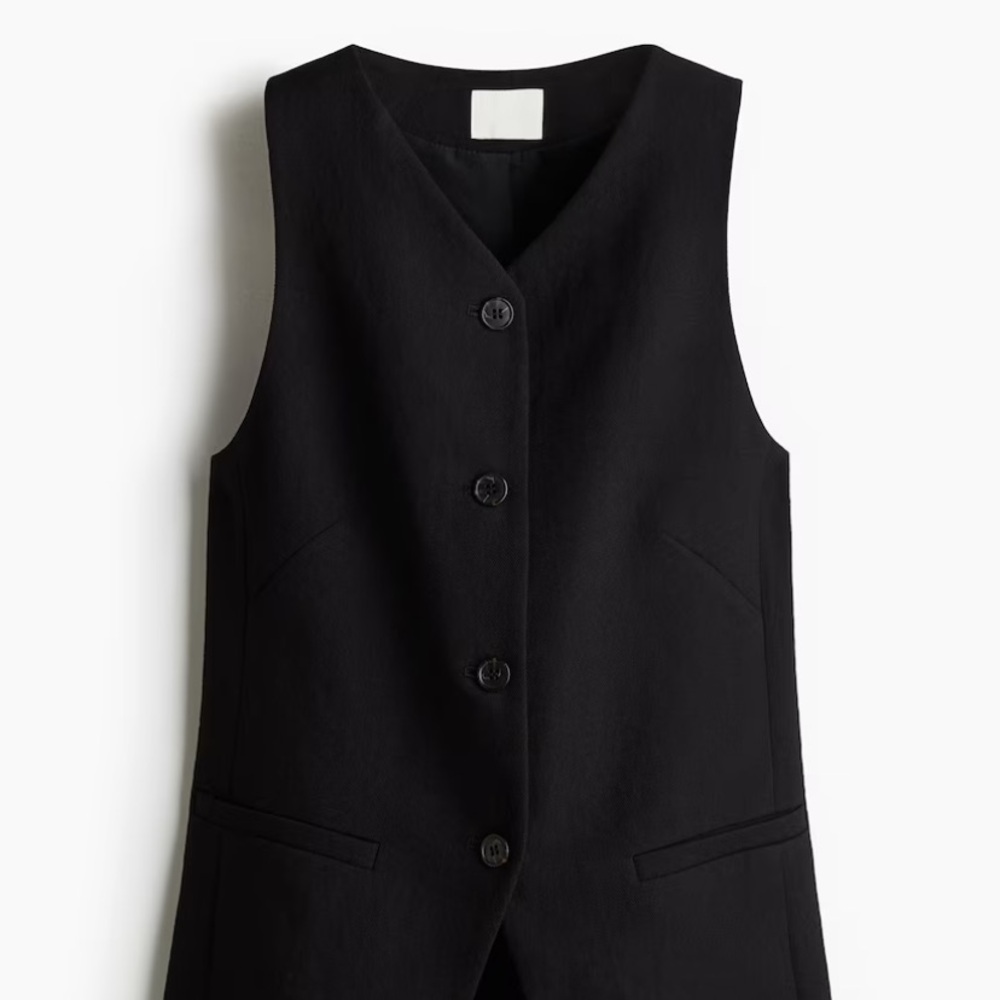 H&M Brown Sleeveless Button-Up Top Brand New